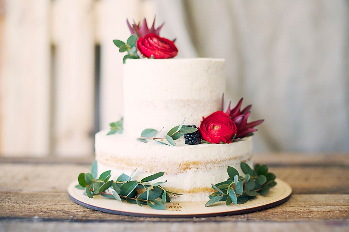 Homemade wedding cake