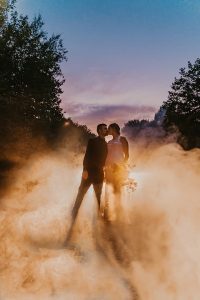 Eclectic Burgundy Indie Autumn Wedding With Smoke Bombs