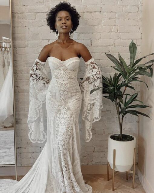 Romantic Crochet Wedding Dresses for Brides